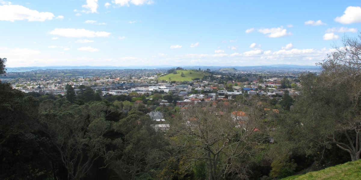 Views out to Mt St John walking from Newmarket