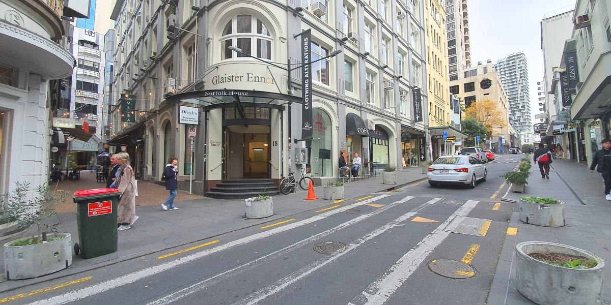 Walking up Fort St in Auckland central