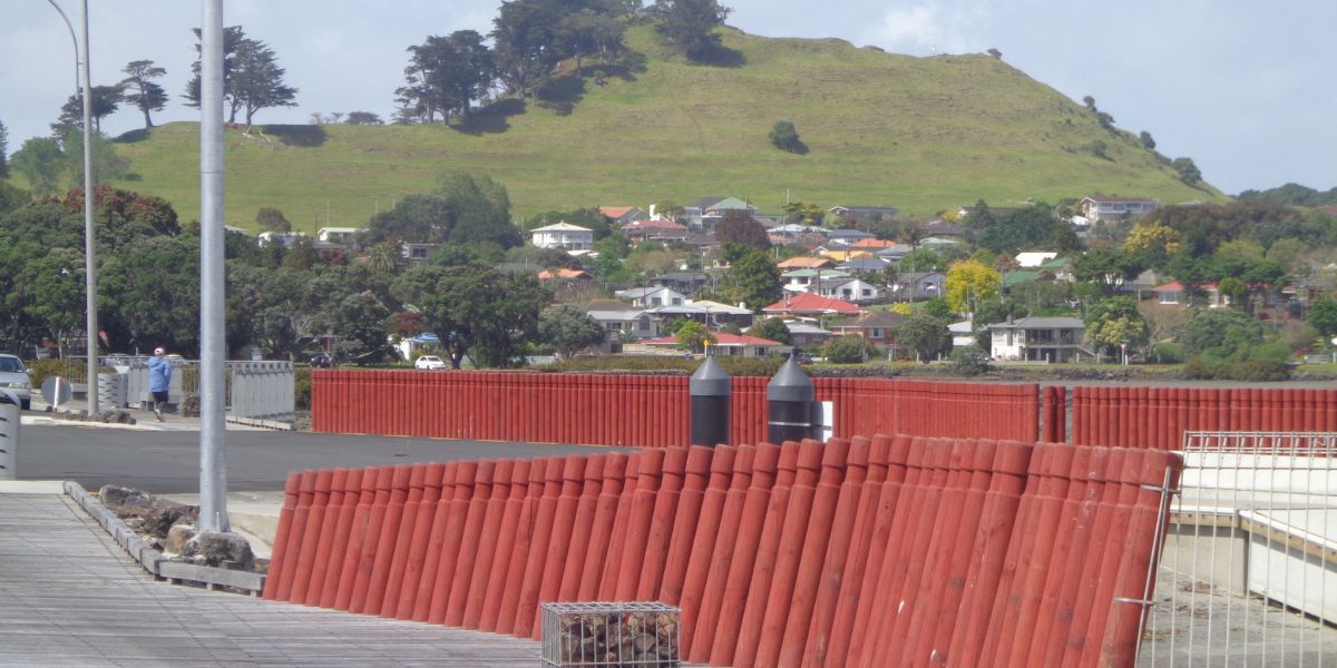Mangere Bridge with Mangere Mountain in the background