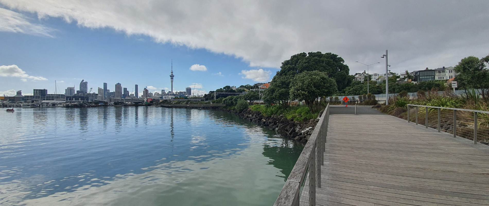 Westhaven path walk in Auckland