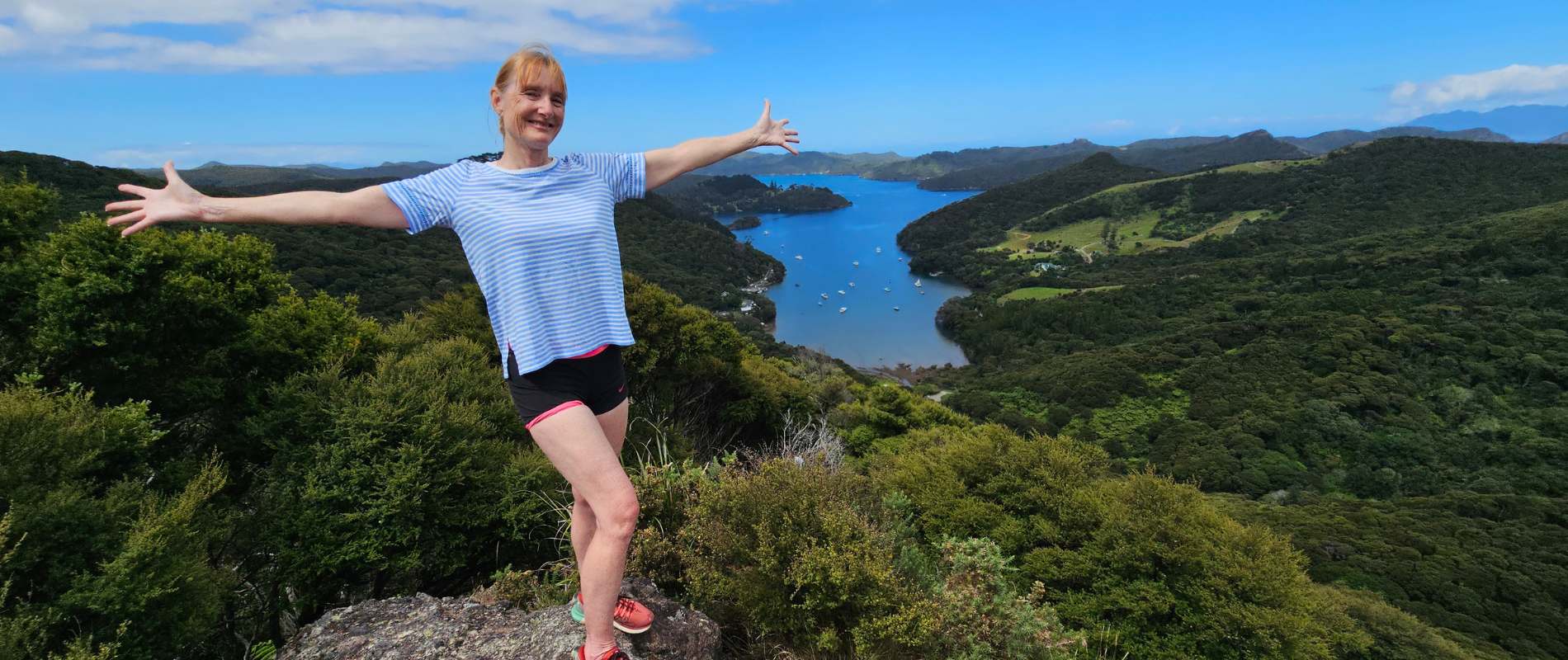 Sandra out walking in the Auckland Region