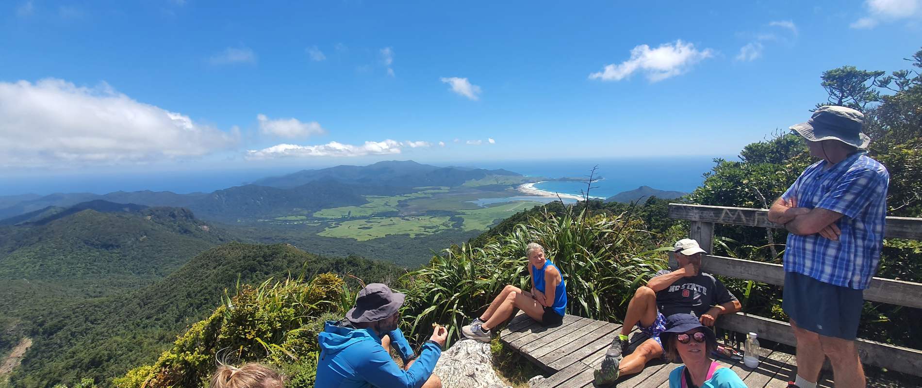 Big walk to the top of Mt Hobson on Great Barrier Island in great weather