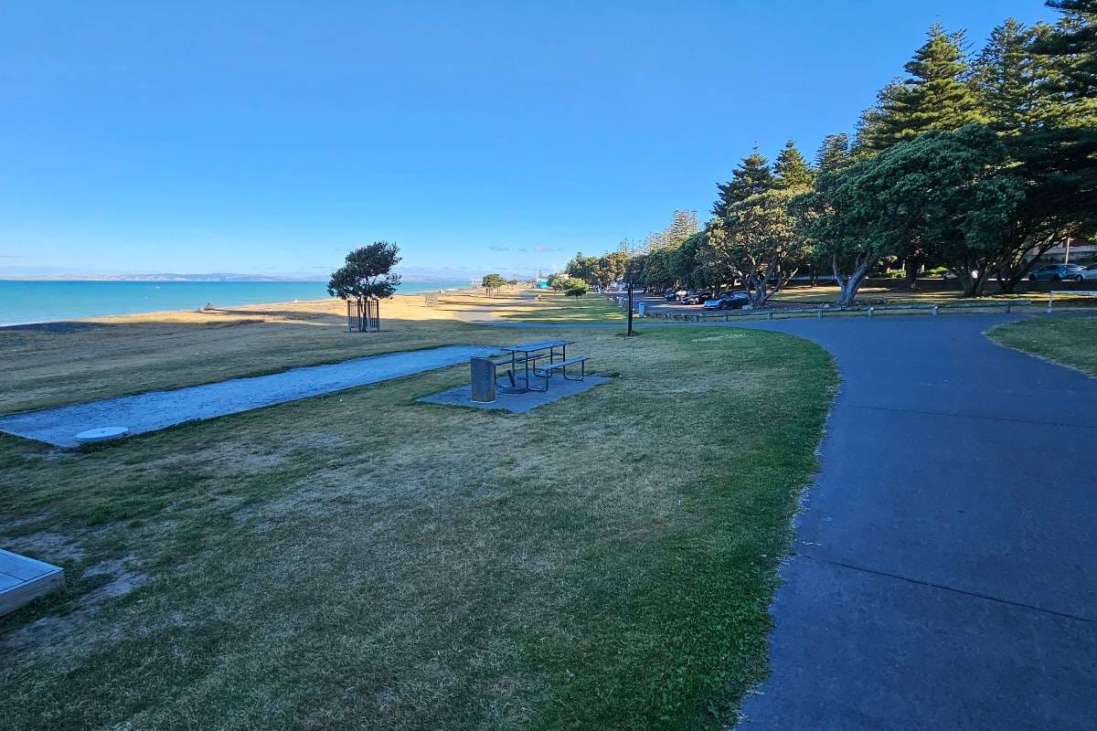 a walkway leading to a beach