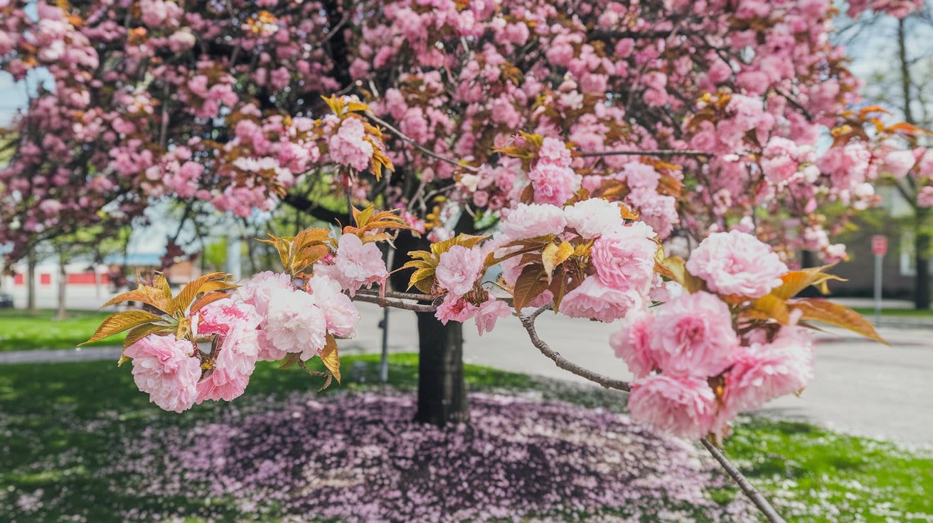 Cherry tree in bloom in Hamilton