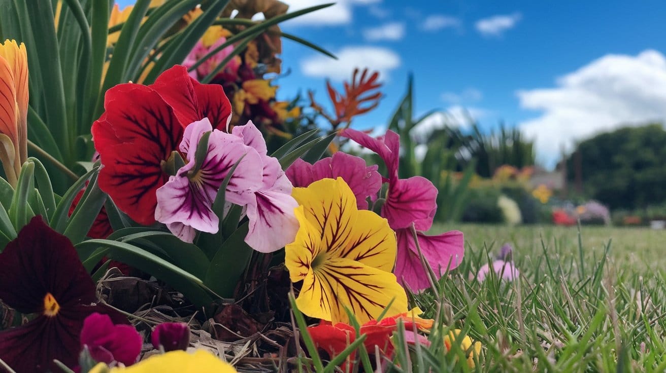 Close up of flowers in the Hamilton Gardens