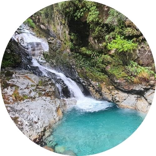 Beautiful waterfall in New Zealand
