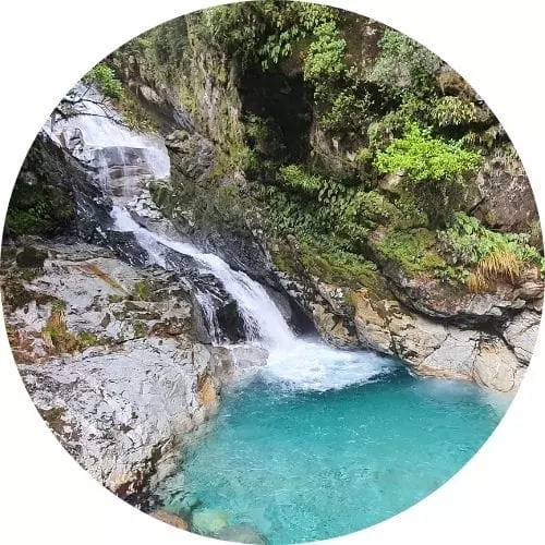 Beautiful waterfall in New Zealand