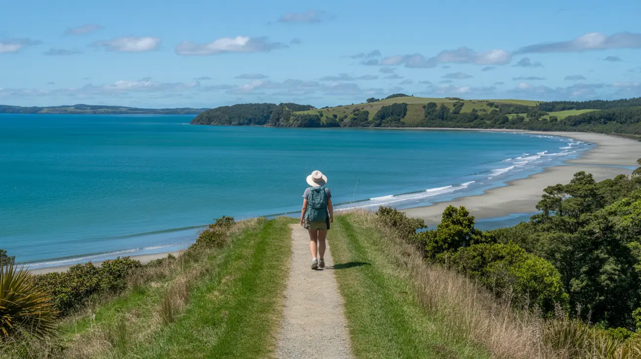 Stunning photograph taken of the Te Araroa Puhoi to Orewa Walk in Puhoi to Orewa, New Zealand on a bright sunny day.