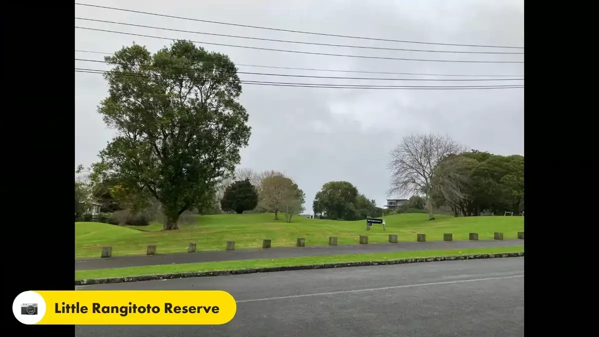 Grassed Little Rangitoto Reserve on Upland Road Remuera, start of the Remuera Ramble walk